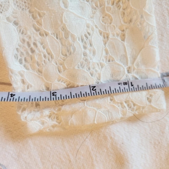 Lulu's White Laced Lined Maxi Sz. L Dress Event Wedding - Picture 16 of 16